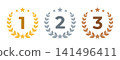 Ranking Gold, Silver, Bronze, Award Label Set, Winner Award Emblem Vector Illustration 141496411