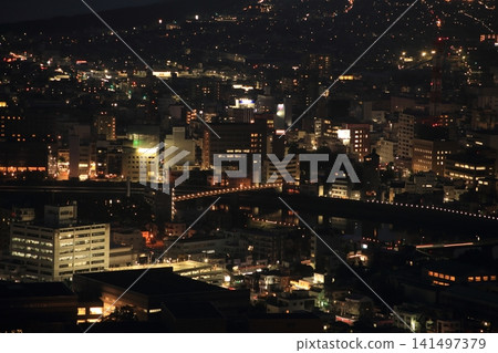 Night view of Numazu from Kanukiyama Observatory Night view of Numazu from Kanukiyama Observatory 141497379
