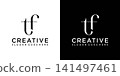 TF or FT initial letter logo design vector template 141497461