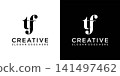 TF or FT initial letter logo design vector template 141497462