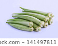 Salad okra (white okra) 141497811