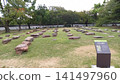 Okayama Castle - Foundation stones of the castle tower Okayama Castle - Foundation stones of the castle tower 141497960
