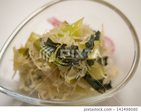 Komatsuna and sauerkraut salad, home-cooked meal by my wife, dinner enjoyed at home, happy family, 2026/7/23 Komatsuna and sauerkraut salad, home-cooked meal by my wife, dinner enjoyed at home, happy family, 2026/7/23 141498080