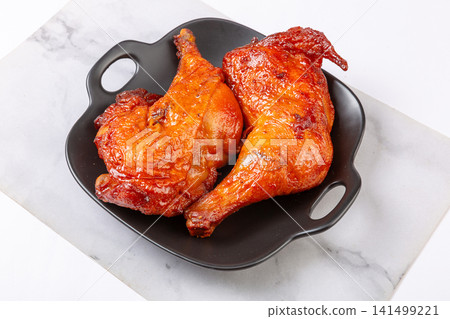 orleans Style Glazed Whole Chicken Legs BBQ Roasted Poultry Quarters Honey Marinade orleans Style Glazed Whole Chicken Legs BBQ Roasted Poultry Quarters Honey Marinade 141499221
