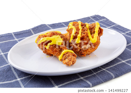 crispy Fried Chicken Wingettes, Golden Deep Fried Chicken Snack crispy Fried Chicken Wingettes, Golden Deep Fried Chicken Snack 141499227