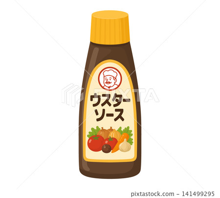 Worcestershire sauce, flat illustration Worcestershire sauce, flat illustration 141499295