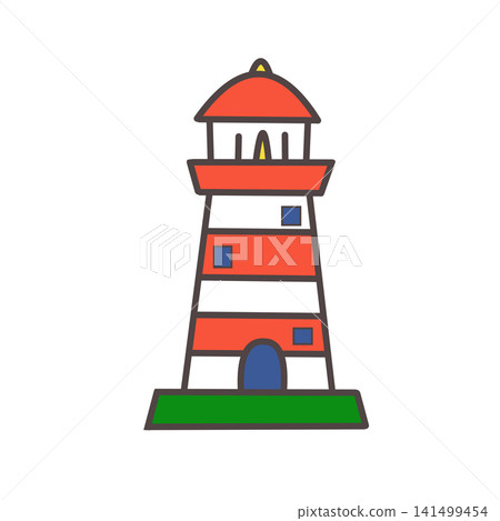 Red and white lighthouse Red and white lighthouse 141499454