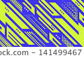 Modern Blue And Lime Green Abstract Background with Texture Effect. For Sports Branding and Promotions 141499467