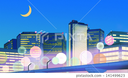 City pop background_Night city_midnight City pop background_Night city_midnight 141499623
