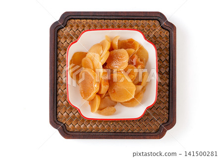pickled radish chunks seasoned traditional salty preserved vegetable pickled radish chunks seasoned traditional salty preserved vegetable 141500281