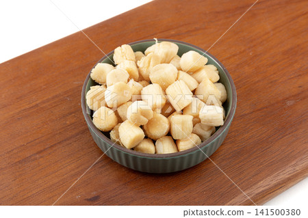 dried scallops conpoy premium seafood cooking ingredient macro shot dried scallops conpoy premium seafood cooking ingredient macro shot 141500380