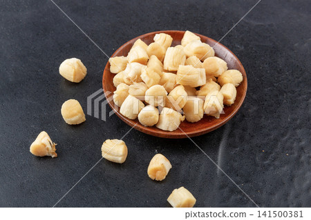 dried scallops conpoy premium seafood cooking ingredient macro shot dried scallops conpoy premium seafood cooking ingredient macro shot 141500381