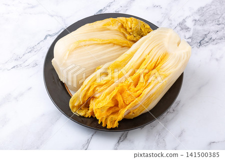 fermented sour napa cabbage traditional pickled whole leaf vegetable fermented sour napa cabbage traditional pickled whole leaf vegetable 141500385