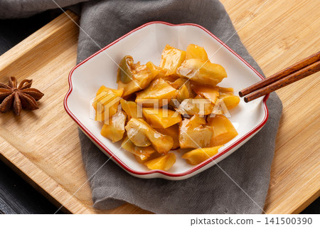 pickled mustard tuber chunks seasoned traditional salty preserved vegetable pickled mustard tuber chunks seasoned traditional salty preserved vegetable 141500390