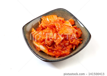 fermented napa cabbage sliced with spicy red chili paste fermented napa cabbage sliced with spicy red chili paste 141500413