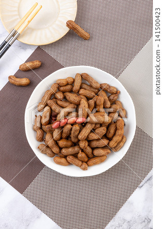 spiced boiled peanuts in shell cooked with five spice spiced boiled peanuts in shell cooked with five spice 141500423