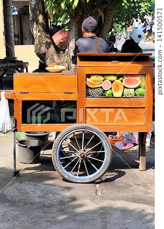 The push rujak seller is waiting for buyers The push rujak seller is waiting for buyers 141500571
