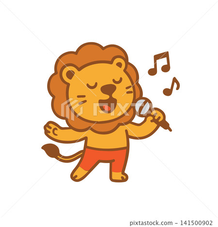 cute lion singing cute lion singing 141500902