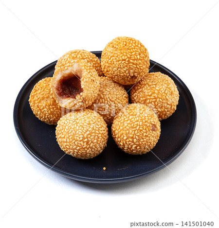 fried Sesame Ball Skewers Traditional Asian Sweet Snack fried Sesame Ball Skewers Traditional Asian Sweet Snack 141501040