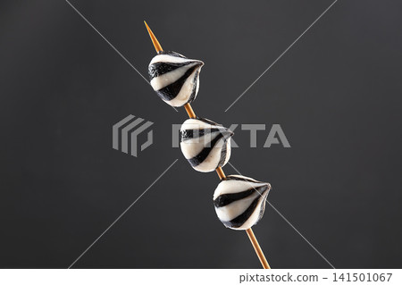 raw Cuttlefish Balls with Black and White Stripes for Hotpot raw Cuttlefish Balls with Black and White Stripes for Hotpot 141501067