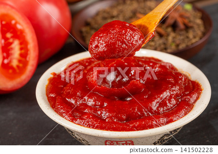rich red tomato sauce vibrant pasta base condiment for traditional noodle dish rich red tomato sauce vibrant pasta base condiment for traditional noodle dish 141502228
