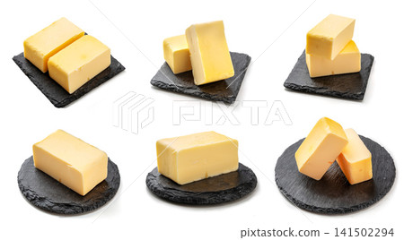 solid block of premium cultured butter, rich fermented dairy cream for gourmet baking and culinary cooking. solid block of premium cultured butter, rich fermented dairy cream for gourmet baking and culinary cooking. 141502294