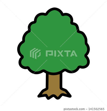 Simple tree illustration (dark green) Simple tree illustration (dark green) 141502565