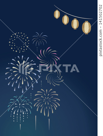 Fireworks display poster text space (lanterns and fireworks) Fireworks display poster text space (lanterns and fireworks) 141502702
