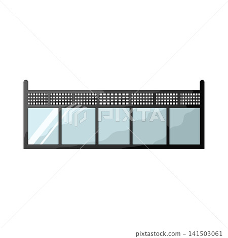 Illustration of Padel Glass Wall Illustration of Padel Glass Wall 141503061