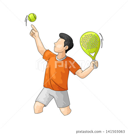 Illustration of Padel Serve Illustration of Padel Serve 141503063