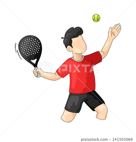 Illustration of Padel Bandeja Illustration of Padel Bandeja 141503066