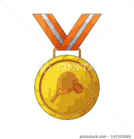 Illustration of Padel Medal Illustration of Padel Medal 141503069