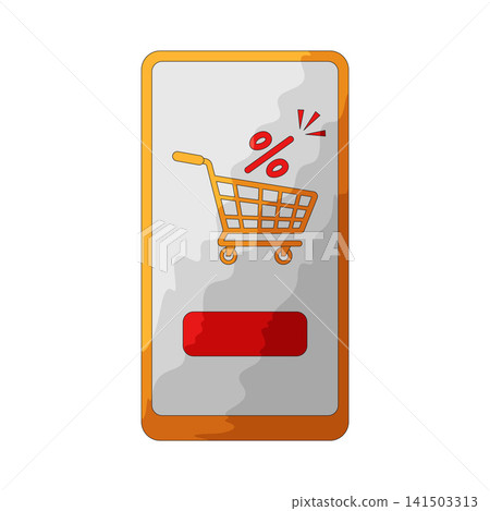 Illustration of Mobile Shopping 141503313