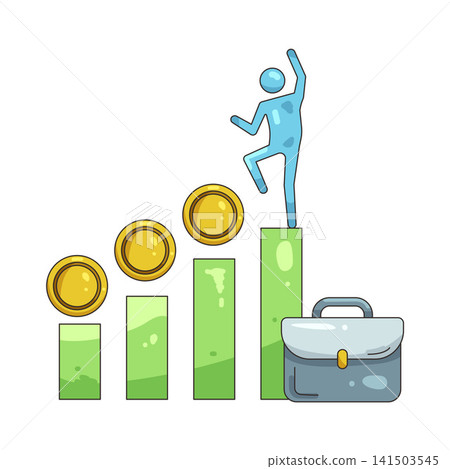 Illustration of business growth and success Illustration of business growth and success 141503545