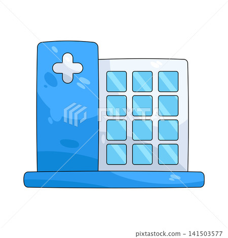 Illustration of modern hospital building 141503577