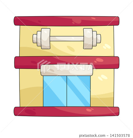 Illustration of gym building Illustration of gym building 141503578