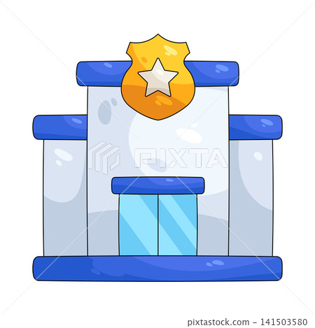 Illustration of police station building 141503580