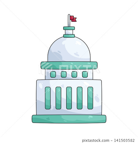 Illustration of government building dome Illustration of government building dome 141503582