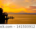 Beautiful sunset over Enoshima 141503912