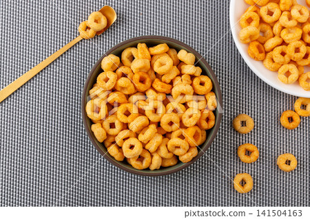 crispy barbecue beef flavor potato rings snack food crispy barbecue beef flavor potato rings snack food 141504163