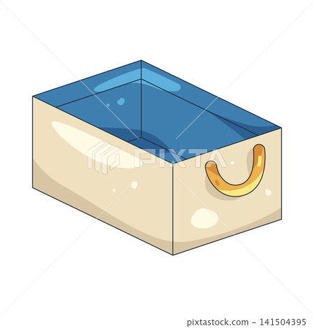 Illustration of empty storage box Illustration of empty storage box 141504395
