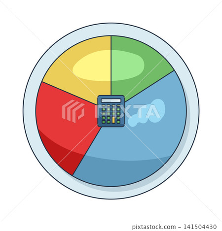 Illustration of pie chart Illustration of pie chart 141504430