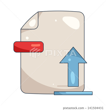 Illustration of document with upload arrow Illustration of document with upload arrow 141504431
