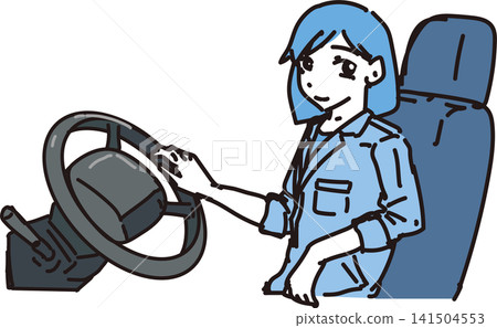 Female truck driver Female truck driver 141504553