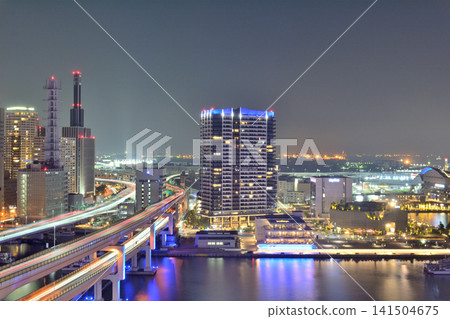 神戶美利肯公園週邊地區的夜景 神戶美利肯公園週邊地區的夜景 141504675