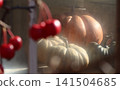 A blurred pumpkin ornament for Halloween 141504685