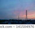 A city stained in sunset 141504976