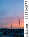 A city stained in sunset 141504977