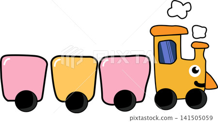 Cute Simple cartoon Train Illustration 141505059