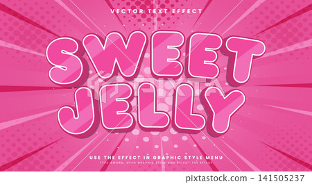 Sweet Jelly 3d editable text effect Template Sweet Jelly 3d editable text effect Template 141505237